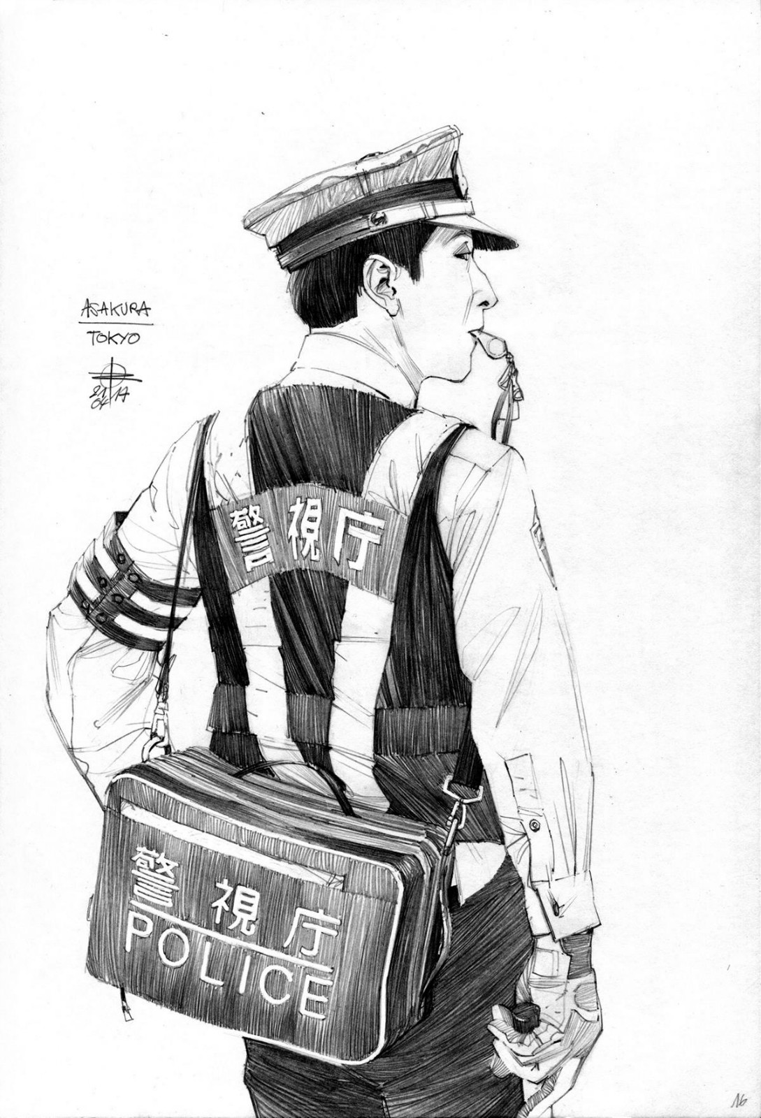 一组黑白手绘插画