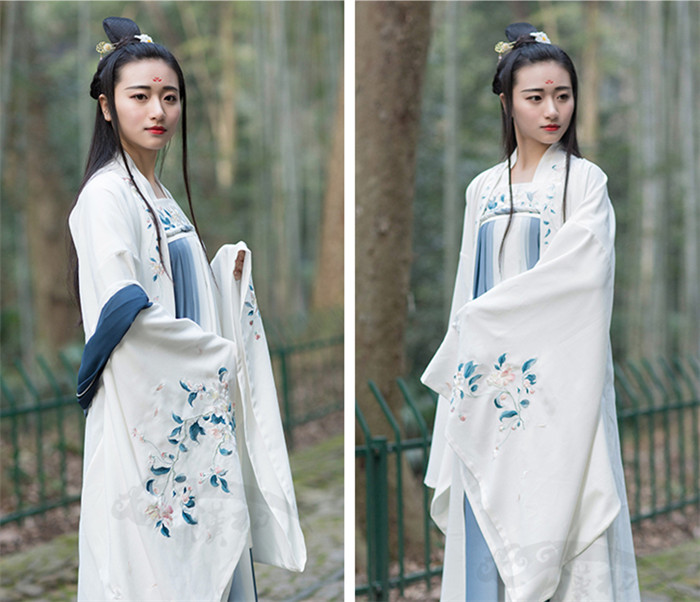中国风传统汉服女装大袖衫绣花上衣