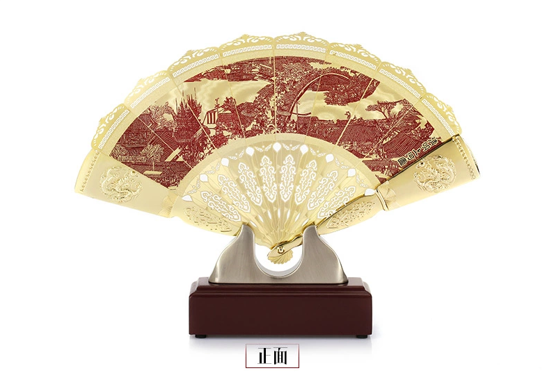 特色中国风元素立体折扇扇子