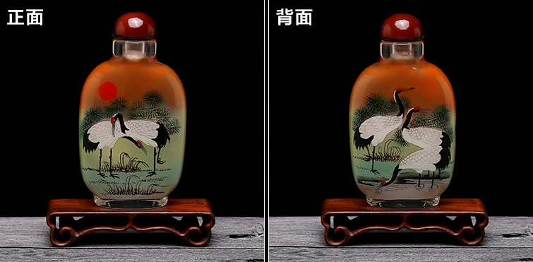 中国风民间传统手绘内画图鼻烟壶
