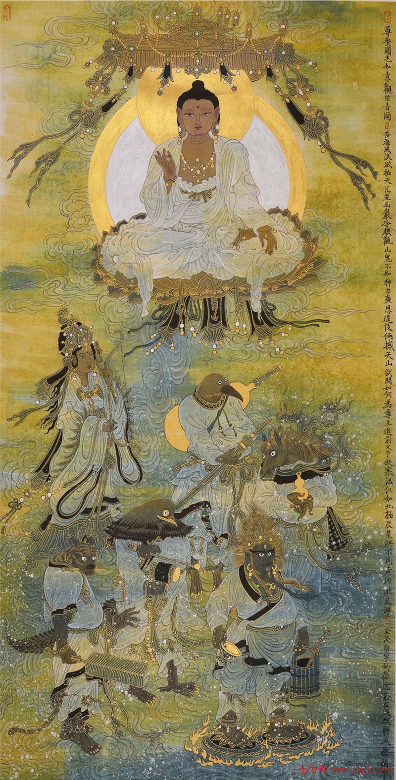 胡宁娜佛教观世音工笔画