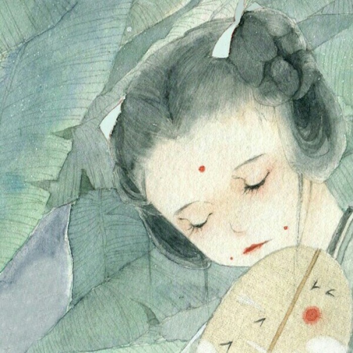 清雅风格古典女生头像，动漫水彩古风头像