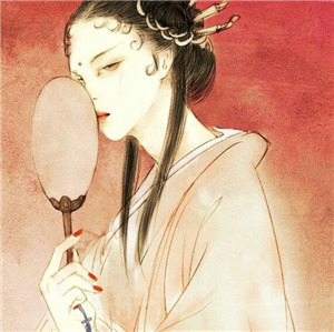 手绘风格华贵古风女子头像，动漫头像女生头像