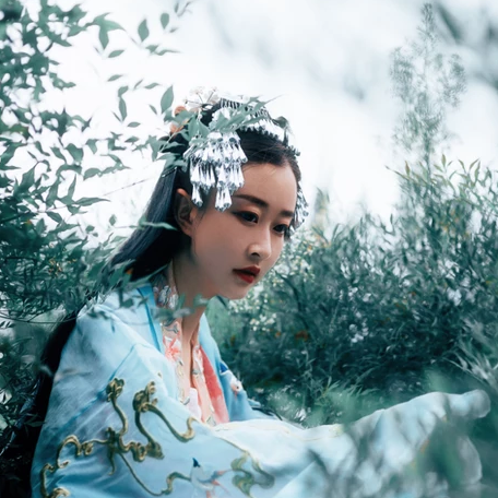 中国风清新花朵唯美古风女子头像