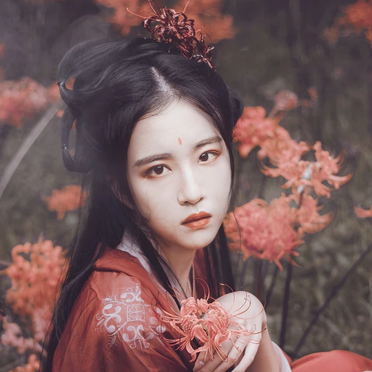 曼珠沙华中国风唯美古风女子头像