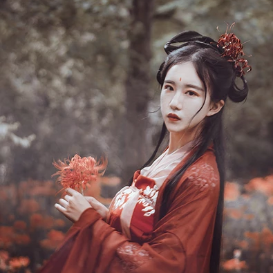 曼珠沙华中国风唯美古风女子头像