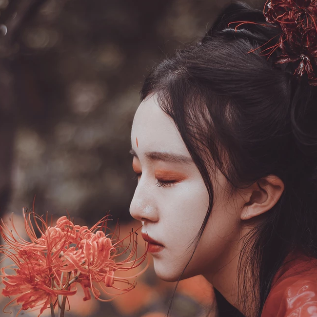 曼珠沙华中国风唯美古风女子头像