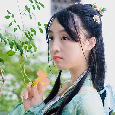 鹊桥仙唯美小清新古风真人女子头像