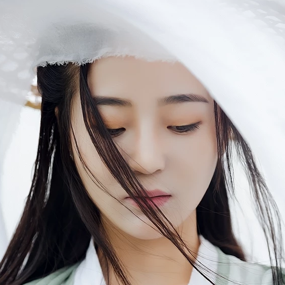 悠然唯美古风真人女子头像