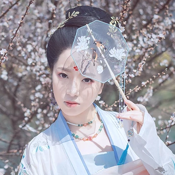 梅花少女唯美古风少女真人头像