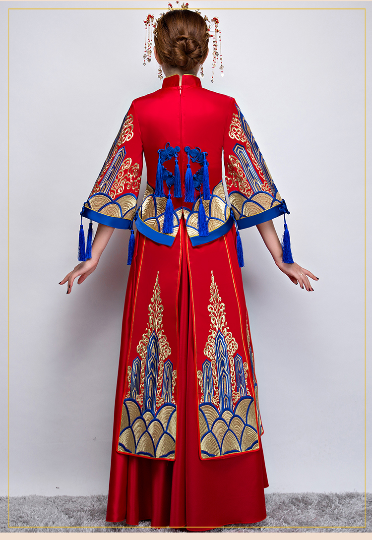 中国风中式礼服，新娘结婚礼服