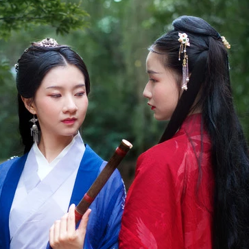 竹林闺蜜头像，唯美古风真人头像