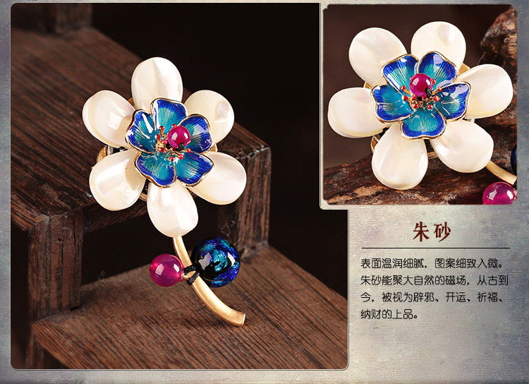 古风花朵时尚小清新胸针饰品
