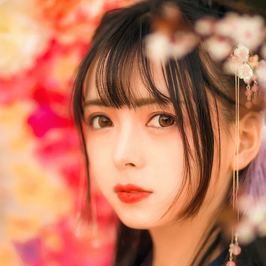 如花似梦带伞女生头像，唯美古风真人头像
