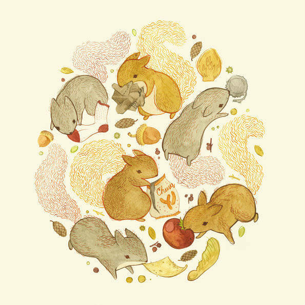 精致可爱小狐狸插画欣赏