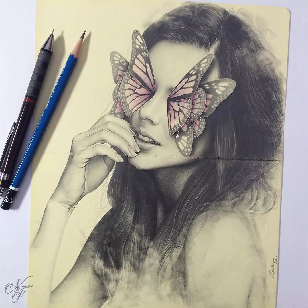 一组令人惊叹的精致细腻手绘插画