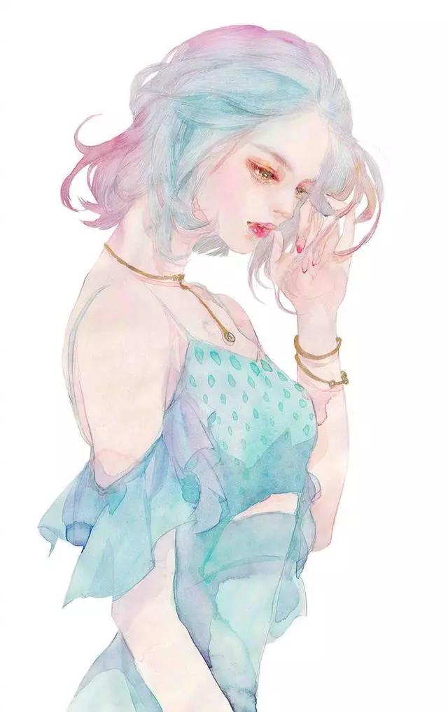 小清新少女心插画欣赏：优雅浪漫的少女插画