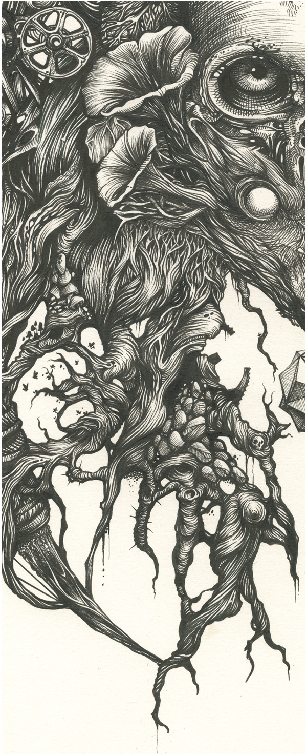 惊叹的黑白手绘插画，腻害了!