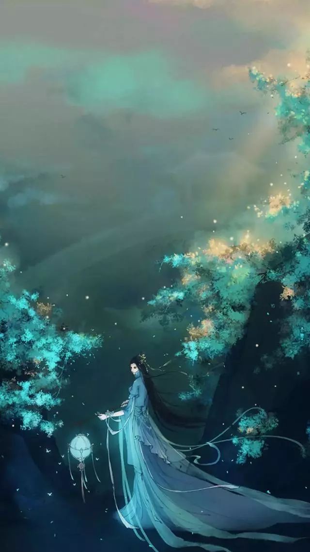 16款手绘唯美古风图片：一花一世界