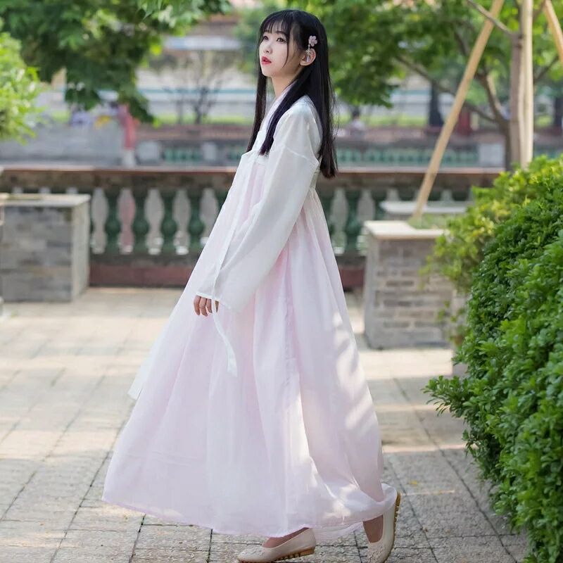 飘逸清新淡雅汉服，中国风襦裙广袖流仙裙