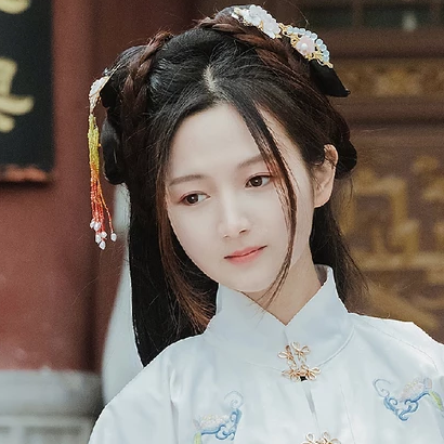 甜美可爱带伞团扇女生头像，唯美古风真人头像