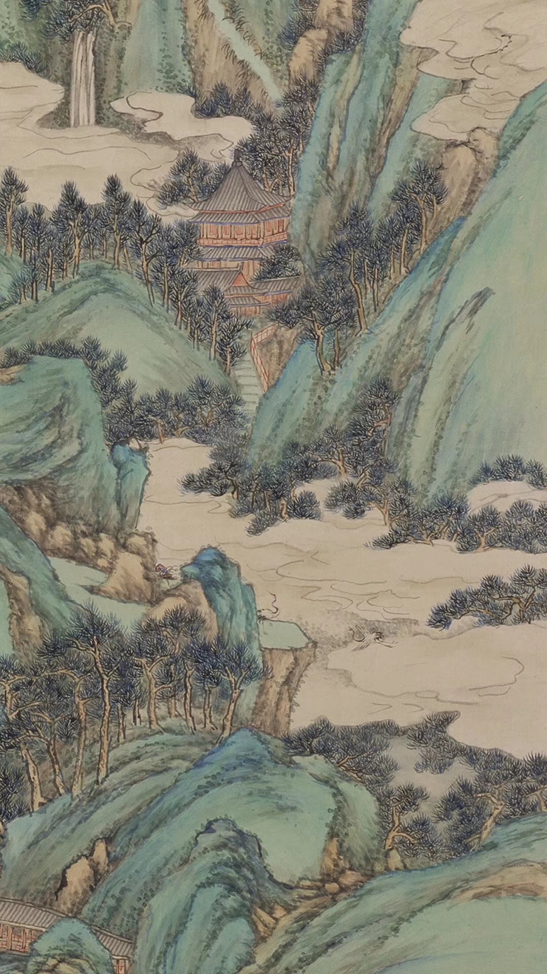 盎然春色的《仙境春长图》：青绿山水生机无限