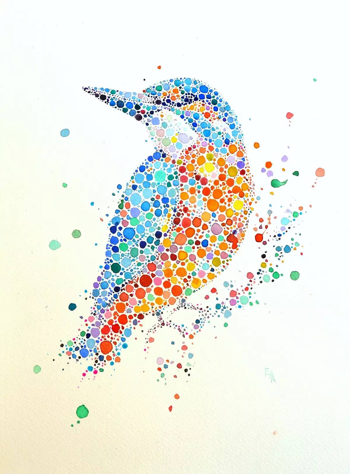 一组有趣的水彩作品：色彩斑斓的插画世界
