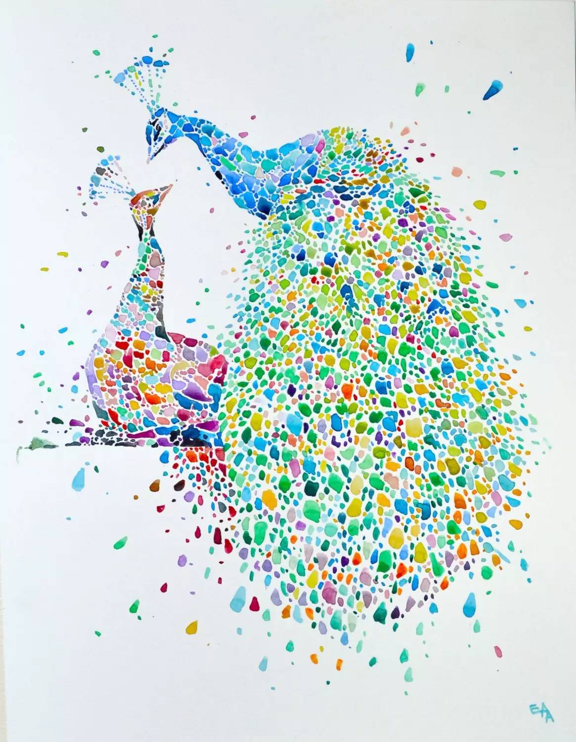 一组有趣的水彩作品：色彩斑斓的插画世界