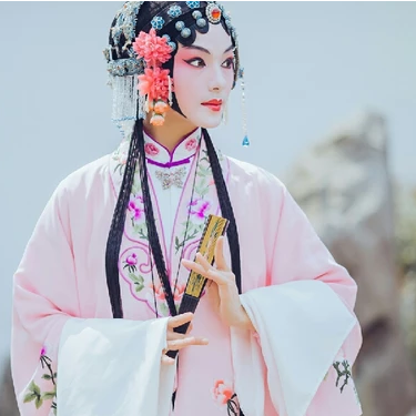一组京剧戏曲花旦头像，唯美古风真人头像