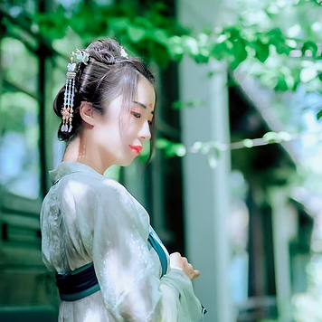 清新绣球花女生头像，唯美古风真人头像