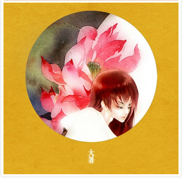 唯美二十四节气古风图片，可做头像的古风插画