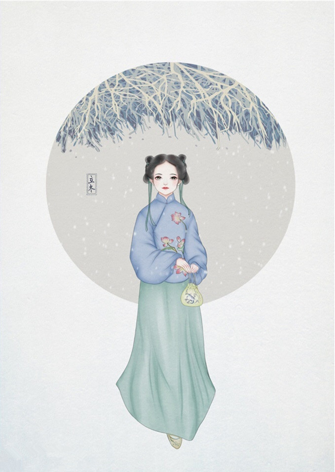 24节气古风手机壁纸图片，超美的女子古风图片