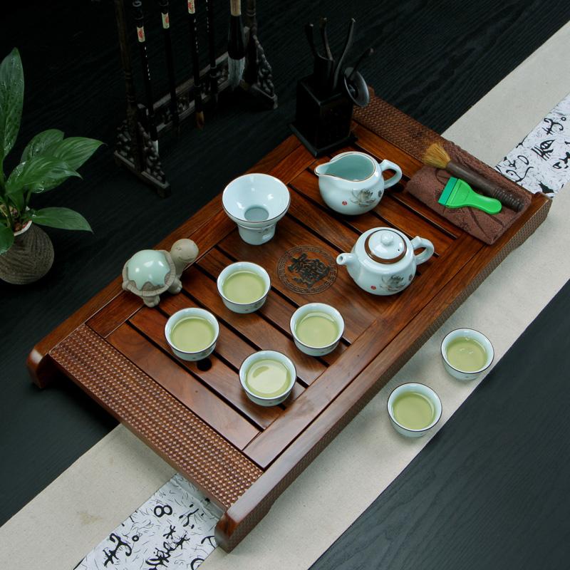 花梨木茶盘整套功夫茶具图片5