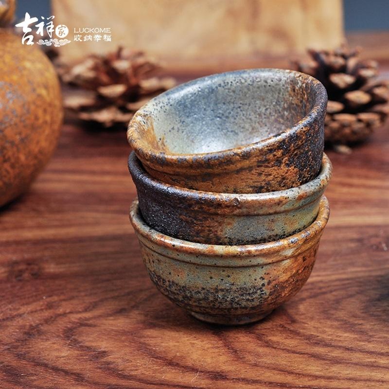 踏古粗陶花茶具图片4