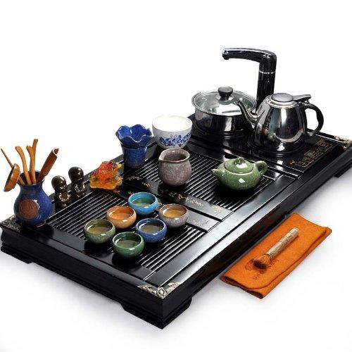 冰裂釉6色杯茶具套装图片