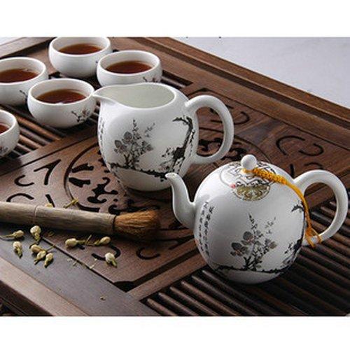 宜龙水墨梅花茶器图片