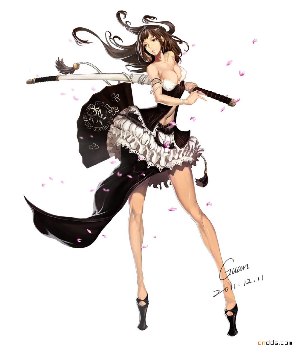 性感时尚色彩鲜艳的时尚插画设计
