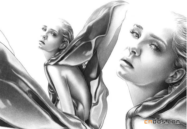 Magda Antoniuk时尚黑白插画