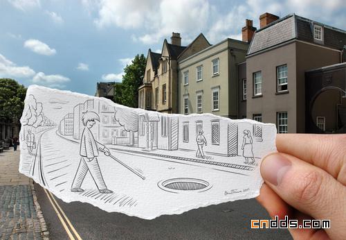 现实还是梦境---Ben Heine将摄影与涂鸦结合