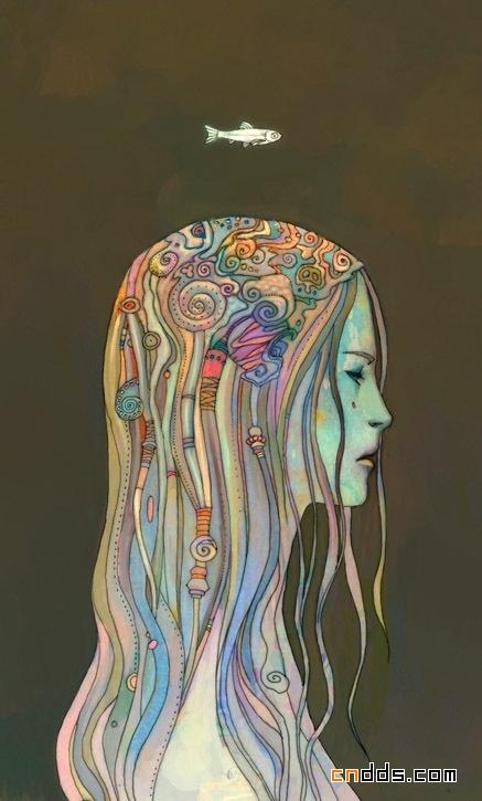 美丽的超现实插画