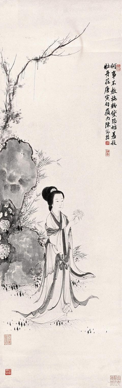 陈缘督国画人物作品