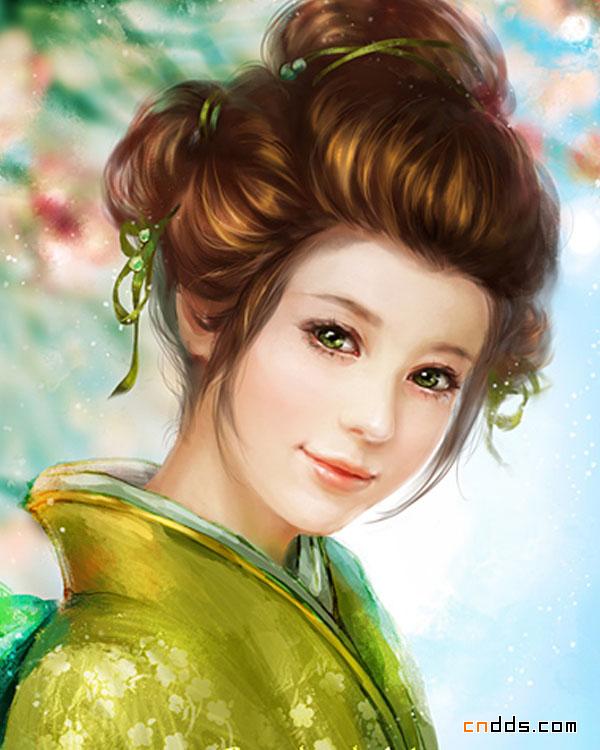 艳丽的人物肖像插画艺术