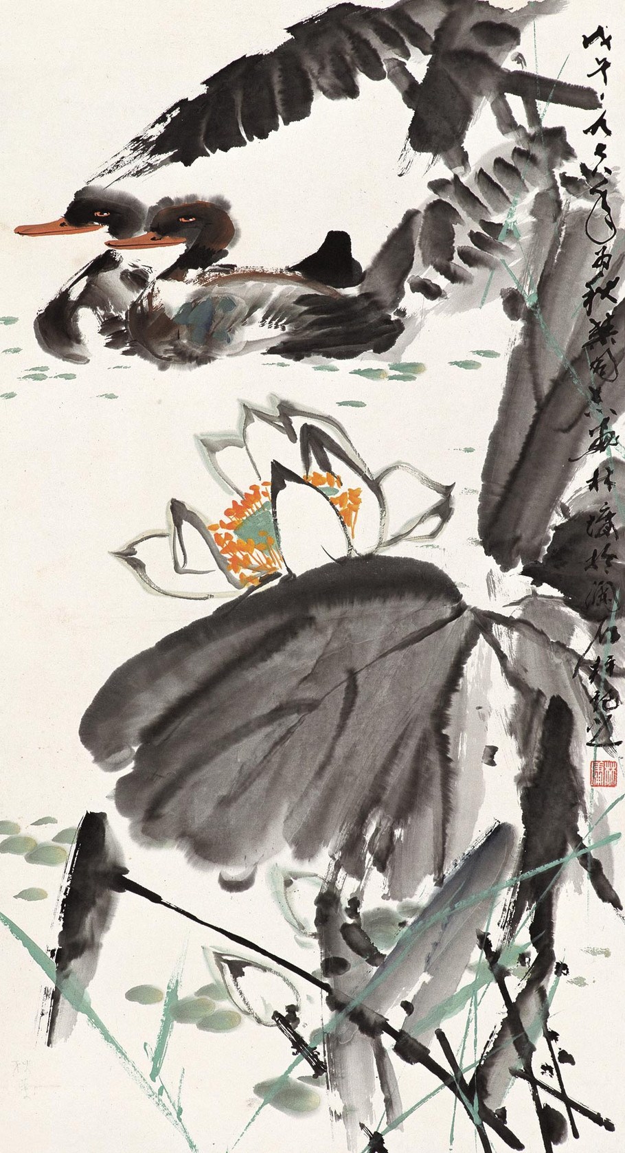 林墉国画花鸟作品