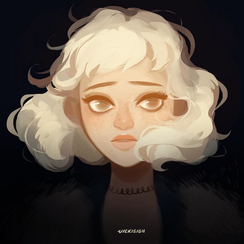 欧美少女插画