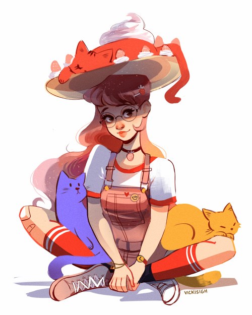欧美少女插画