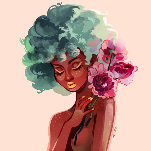 欧美少女插画
