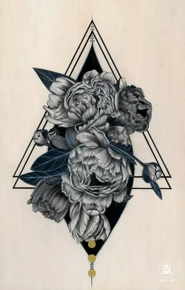 细腻柔和的花鸟虫鱼和美女插画