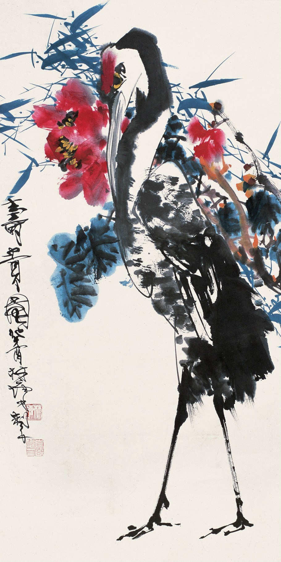 林墉国画花鸟作品