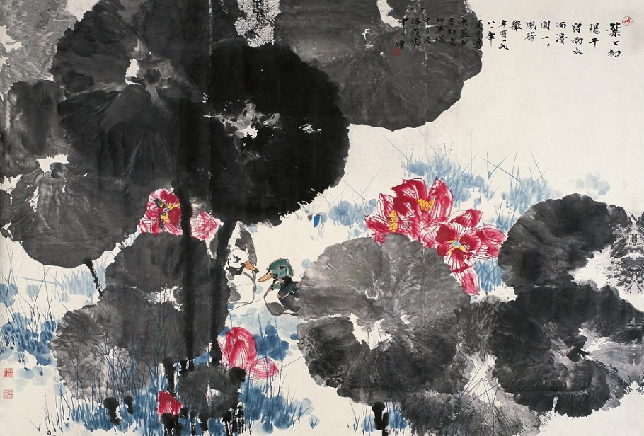 林墉国画花鸟作品