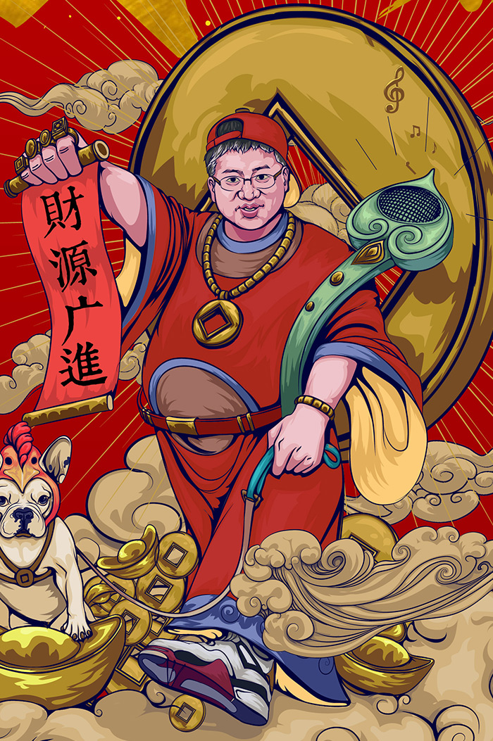 “霸气”中国风鸡年年画